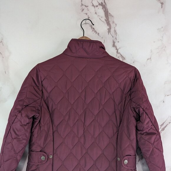 Eddie Bauer Puffer Jacket Women Small Red Maroon Coat Quilted Packable No Hood - Picture 6 of 11